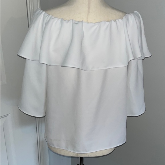 Banana Republic White Off-Shoulder Blouse - Picture 3 of 7